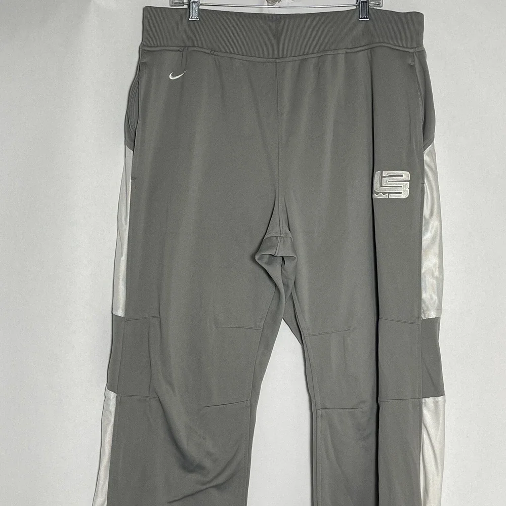 Vintage Y2K Nike Lebron James Basketball Track Gray Swoosh Pockets Ankle Zip XXL